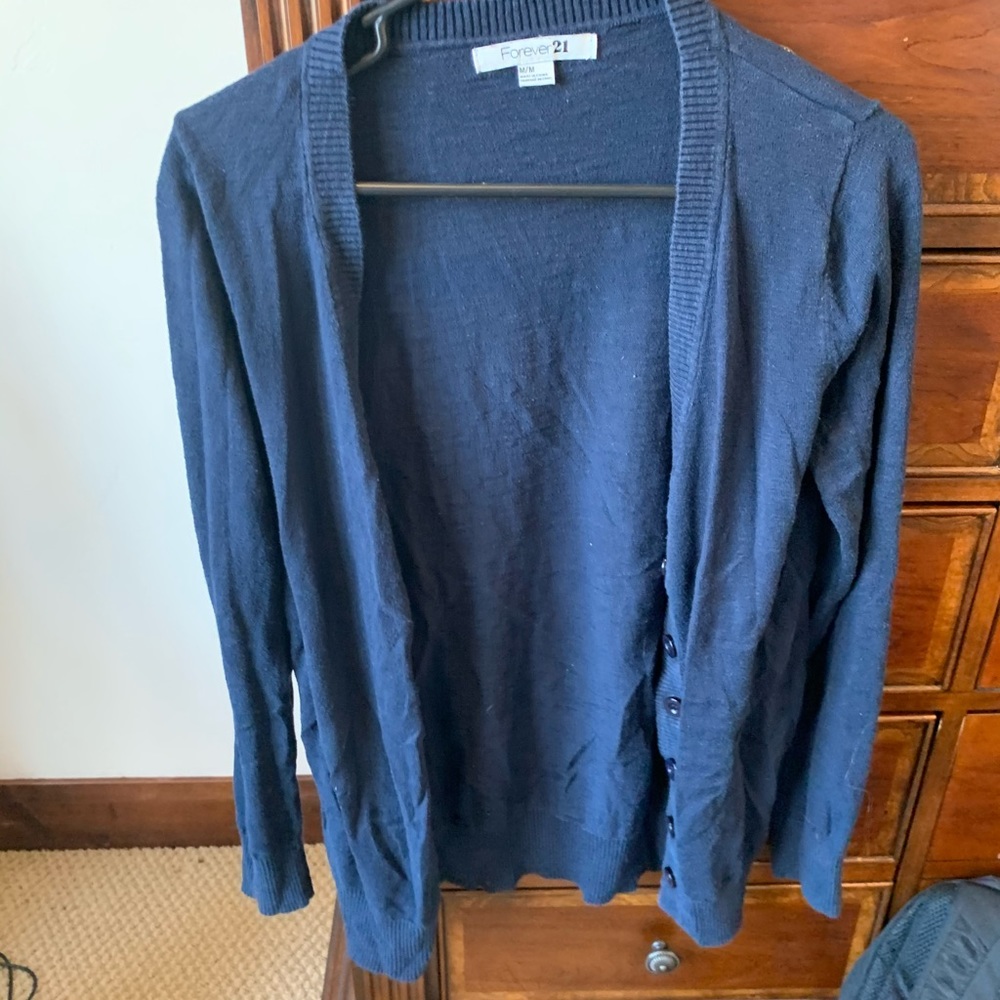 Blue button cardigan